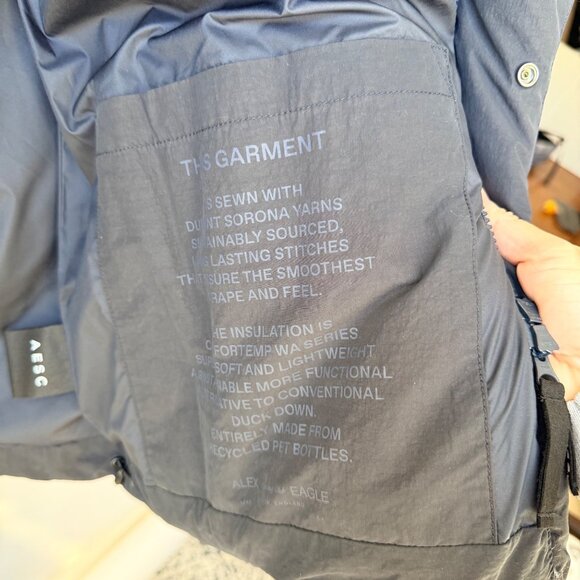 Alex Eagle Sporting Club The Richmond Puffer Jacket Men’s Size S Navy - Picture 13 of 16